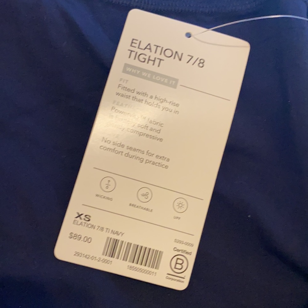 Athleta Elation 7/8 Tight // Navy - Picture 7 of 16